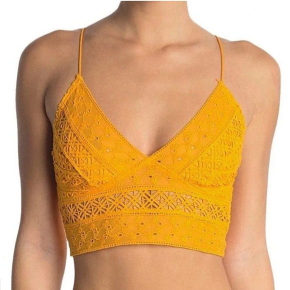 Free People Tops - Free People Carina Crop Top Mango Bralette